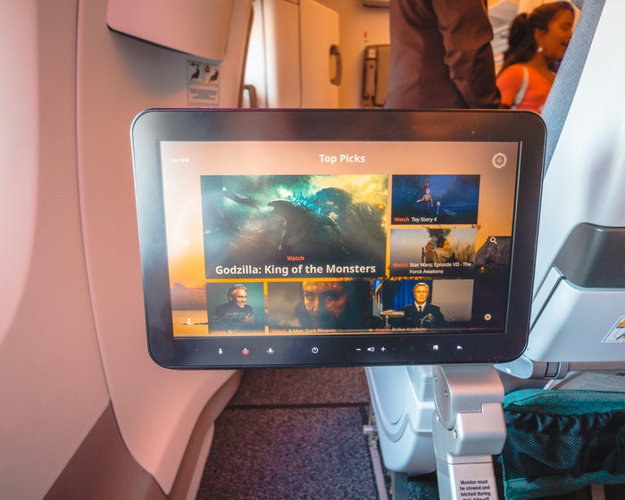Fiji Airways Airbus A350 Economy Class Bulkhead IFE Monitor