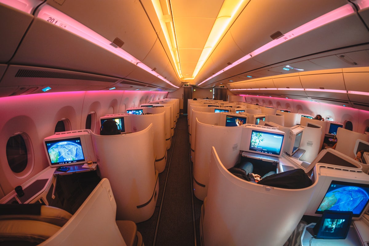 Fiji Airways Airbus A350 Business Class Mood Lighting