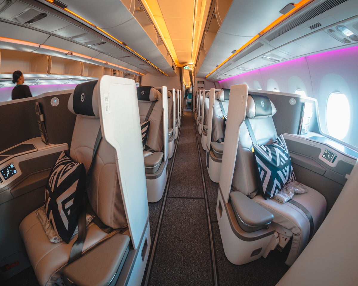 Fiji Airways Airbus A350 Business Class Cabin Aisle