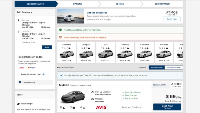 Using Alaska Cars to Book A Rental Car in Chicago Alaska Airlines rental car portal