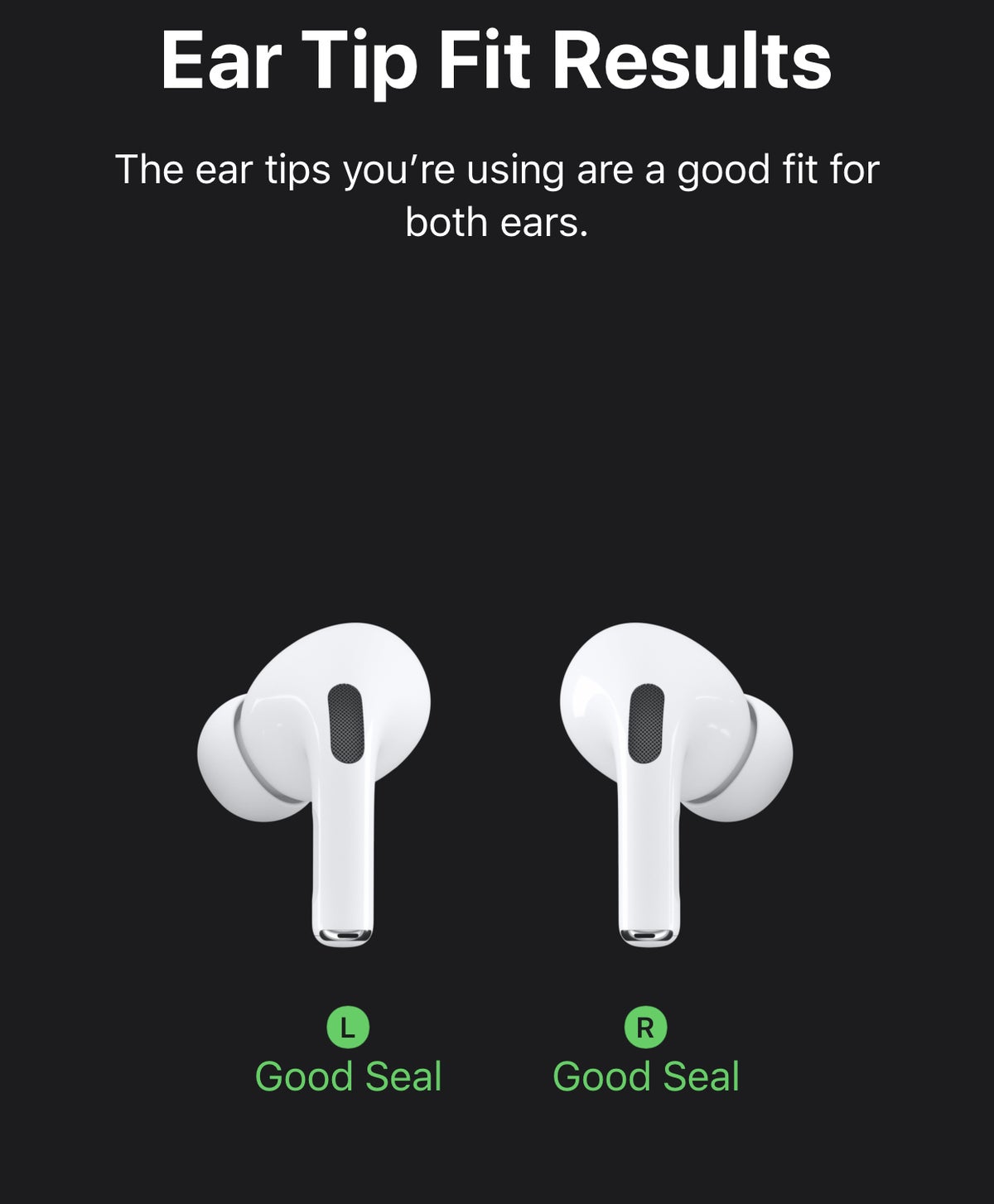 Ear Tip Fit Test AirPods Pro