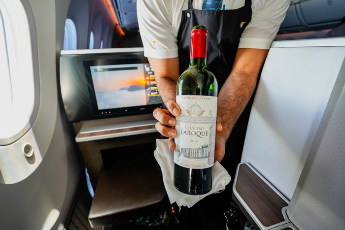 Oman Air B787-9 Business Class --- Chateau Laroque