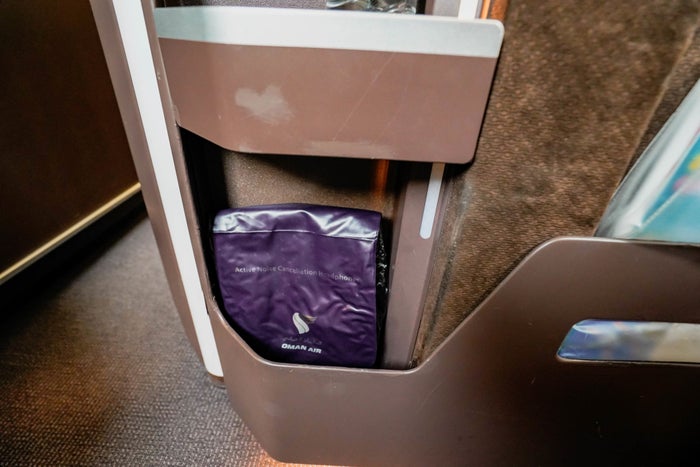 Oman Air B787-9 Business Class Cabin --- Storage