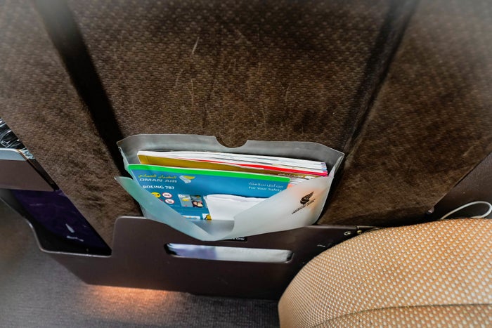 Oman Air B787-9 Business Class --- Literature Pocket