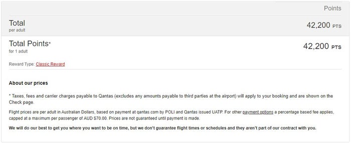 Booking Sydney to Denpasar with Qantas Points