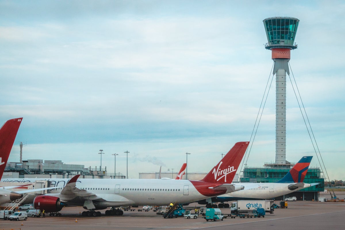 Virgin Atlantic Airbus A350 no Aeroporto de Londres Heathrow