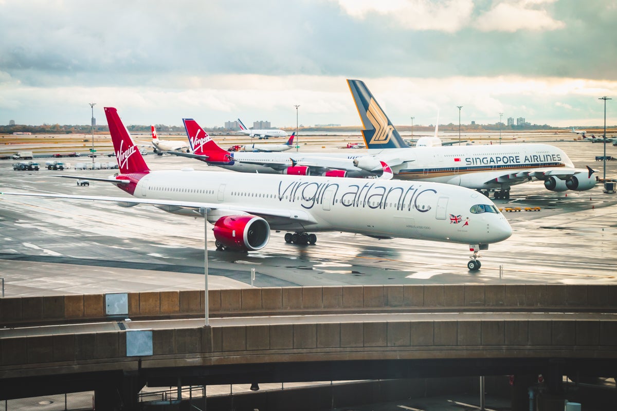 Virgin Atlantic Airbus A350 ankomst till JFK