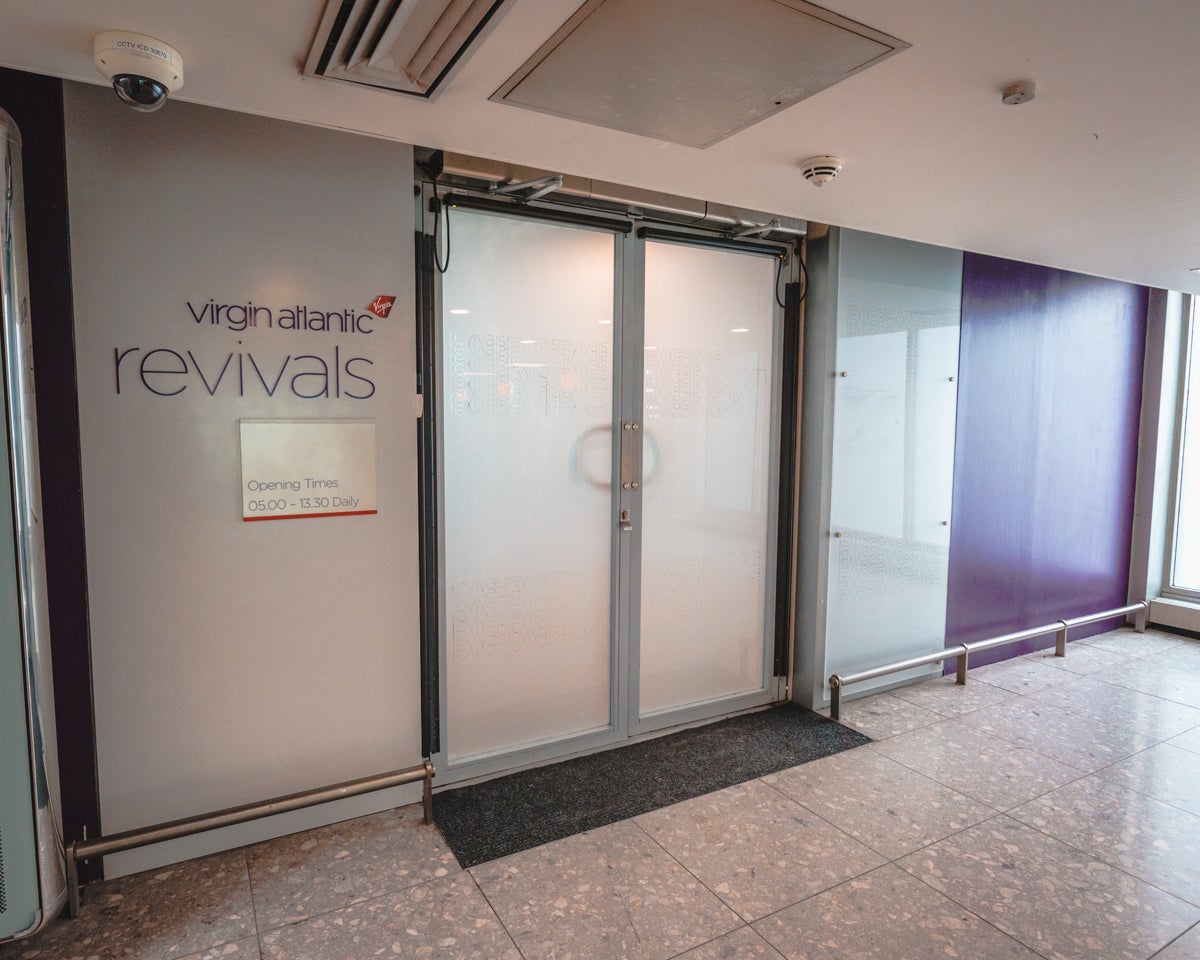 Virgin Atlantic revivals lounge entrance