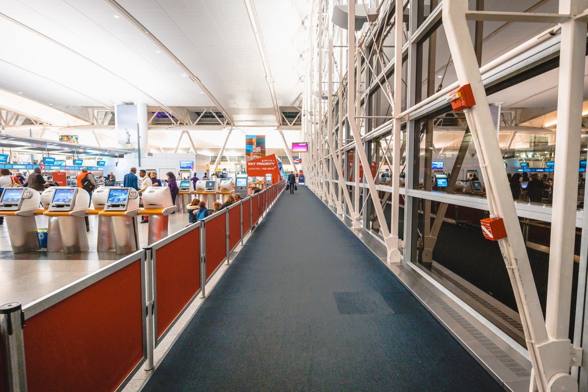 Virgin Atlantic Upper Class Check-In Walkway JFK Airport