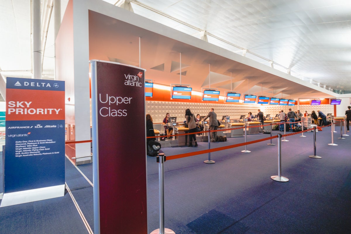 Virgin Atlantic felső osztályú Check-In JFK repülőtér