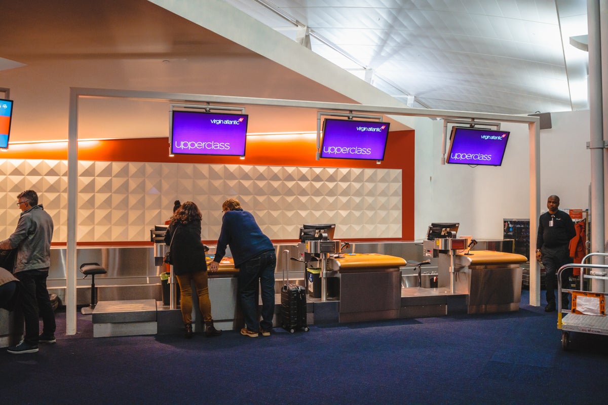 Virgin Atlantic overklasse check-in tællere JFK lufthavn