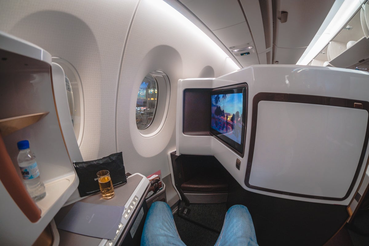 Virgin Atlantic Airbus A350 Classe Superior do Assento do Ponto de Vista