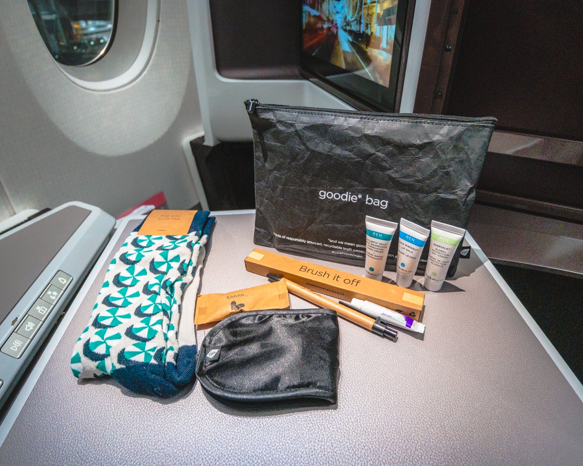 Virgin Atlantic Airbus A350 Upper Class Amenity Kit Contents