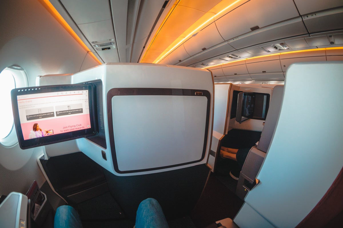 Virgin Atlantic Airbus A350 Upper Class Privacy Screen Closed