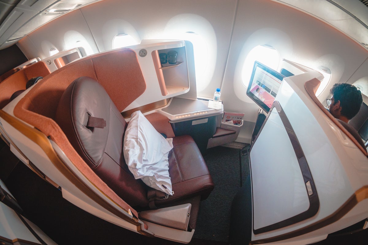 Virgin Atlantic Airbus A350 Upper Class Seat During the Morning
