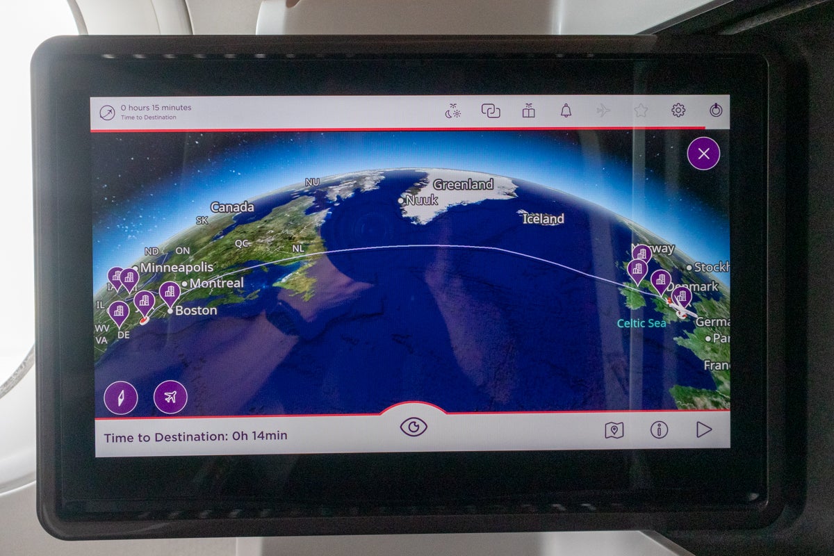 Virgin Atlantic Airbus A350 Interactive Map