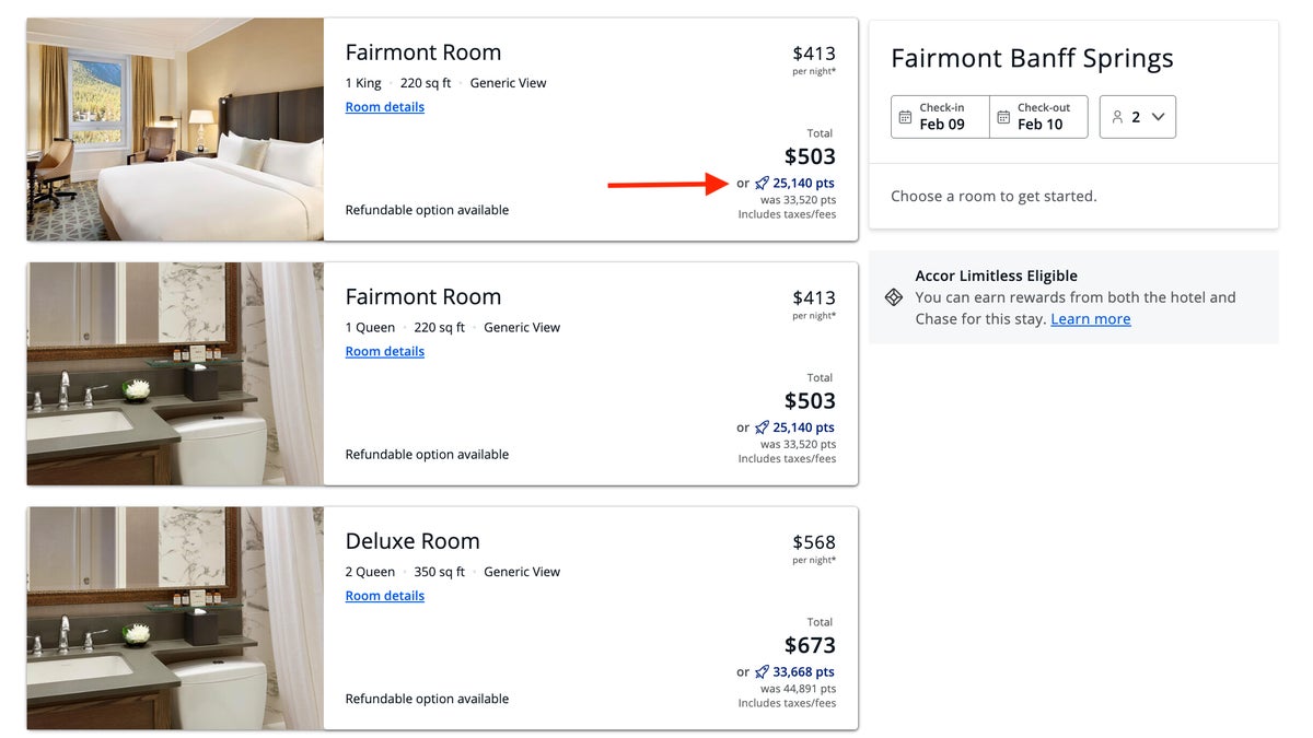 Chase travel select toom type