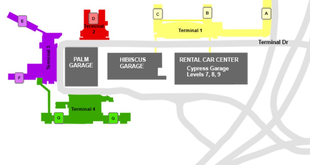 Fort Lauderdale-Hollywood International Airport Map