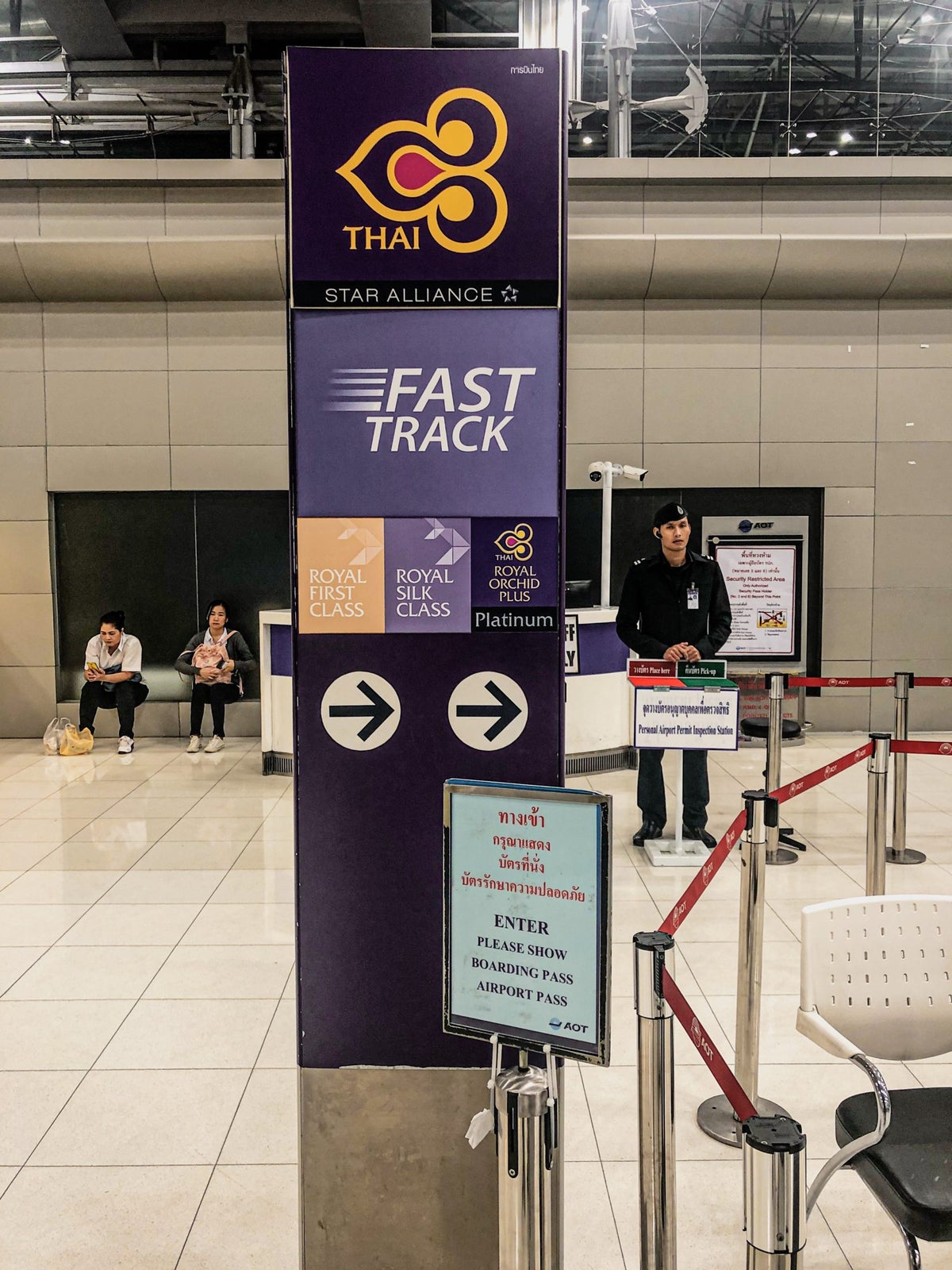 Thai Airways Fast Track Security Lane