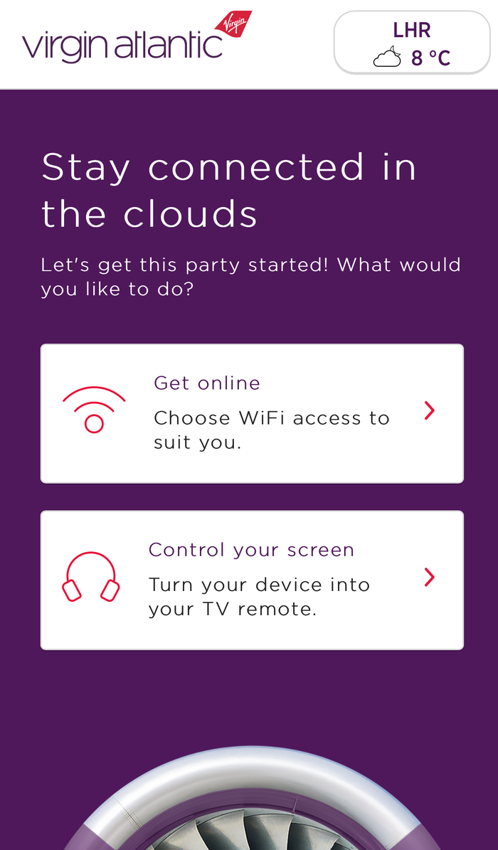 Virgin Atlantic Airbus A350 Wi-Fi Connection
