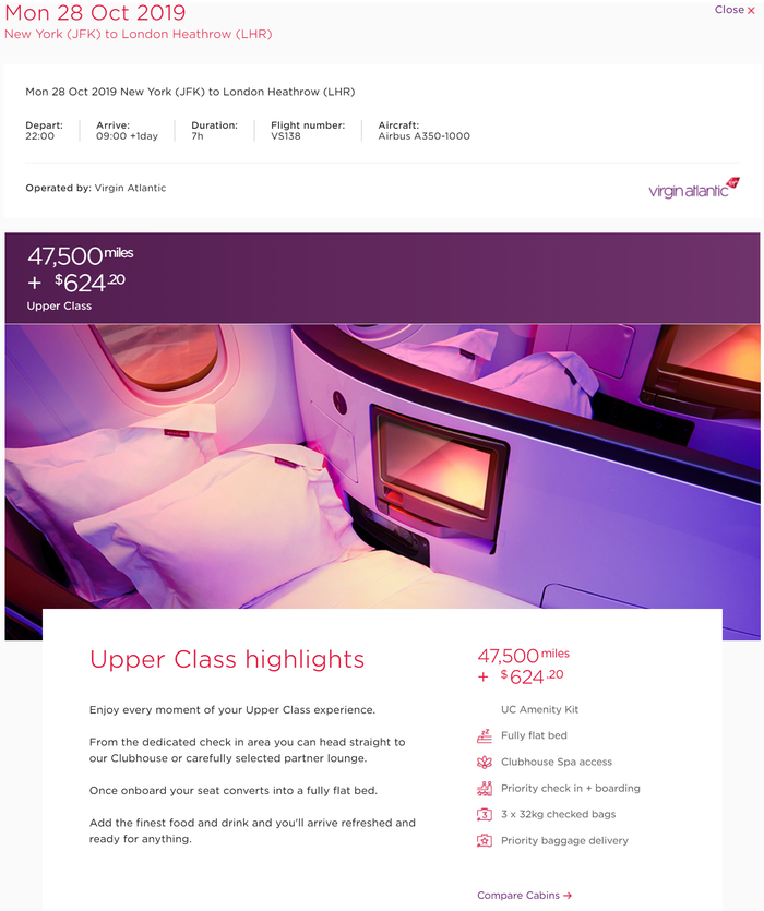 Virgin Atlantic Booking