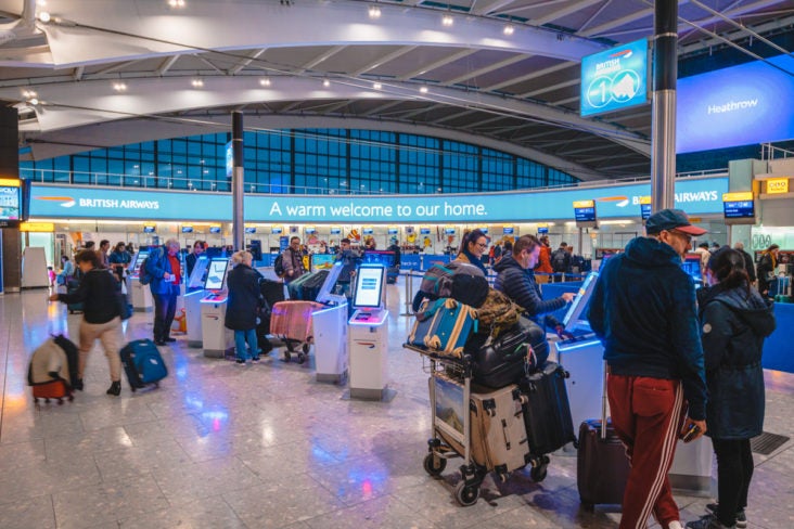 british airways early baggage check in