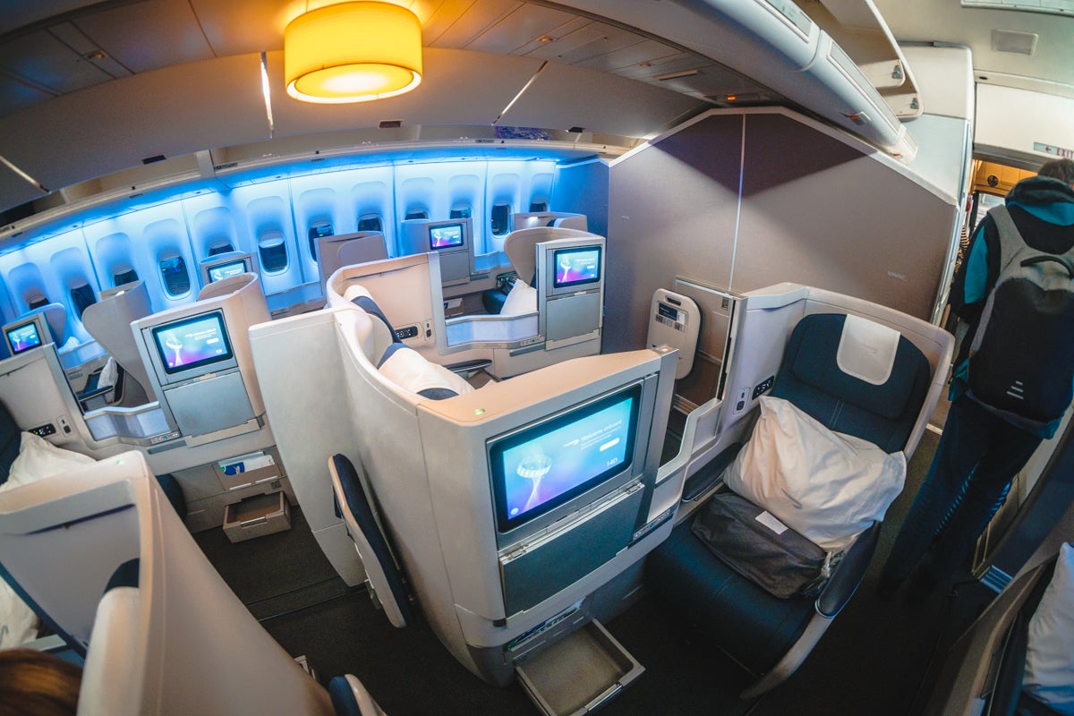 36 British Airways Boeing 747 Club World Business Class Main Deck. 