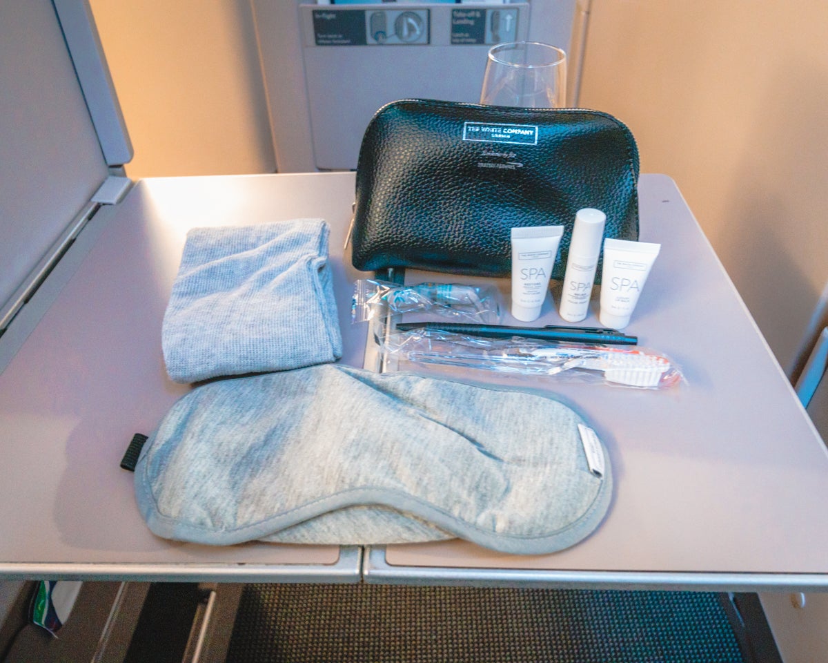 British Airways Boeing 747 Club World Business Class Amenity Kit Contents