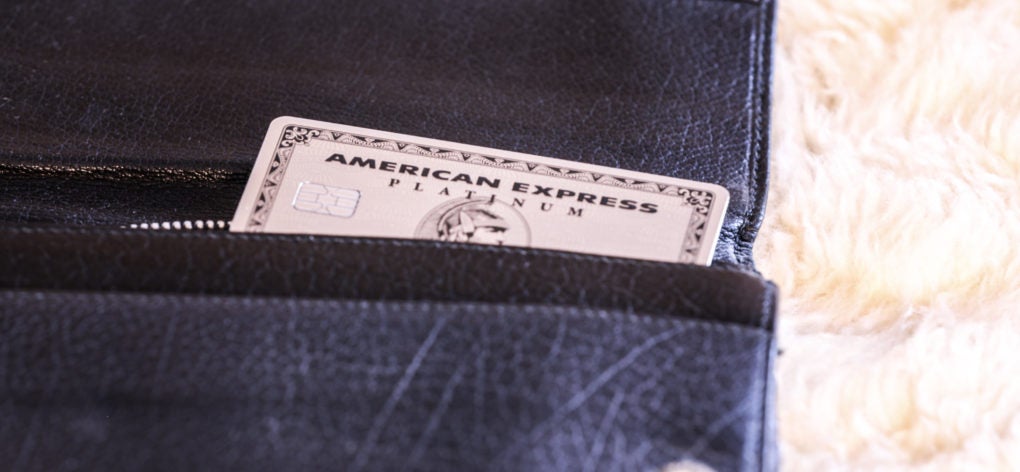 Amex Platinum in a Leather Wallet