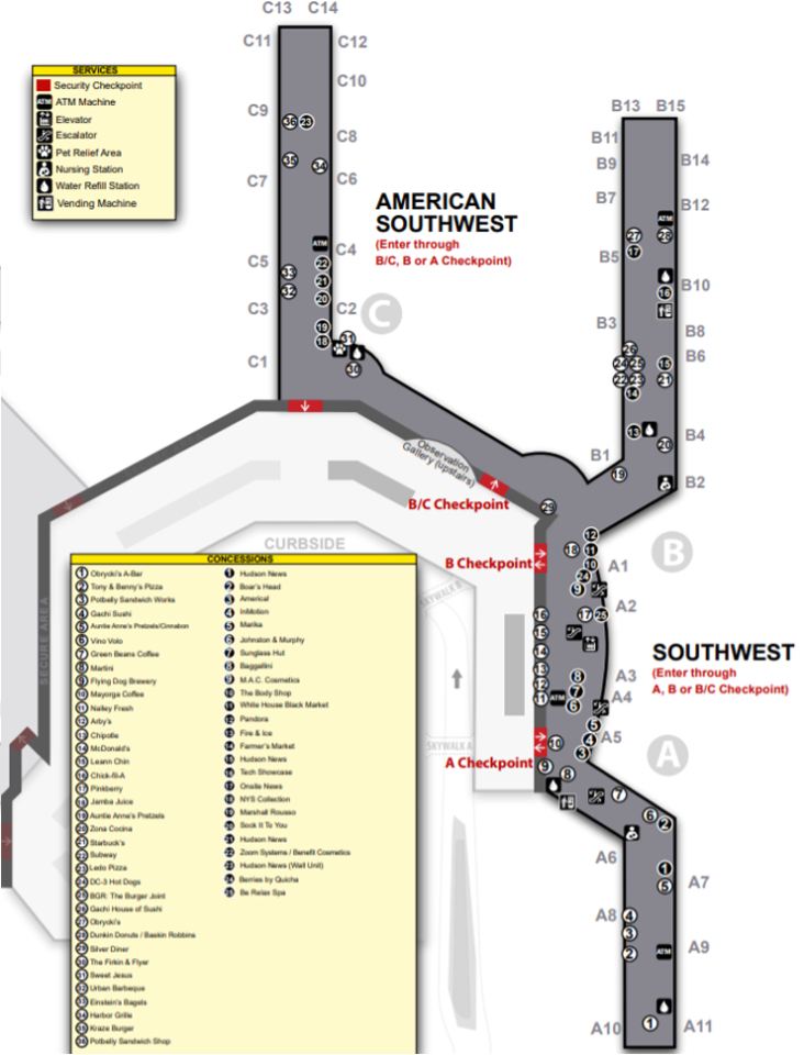 Baltimore/Washington International Airport [BWI] Terminal Guide