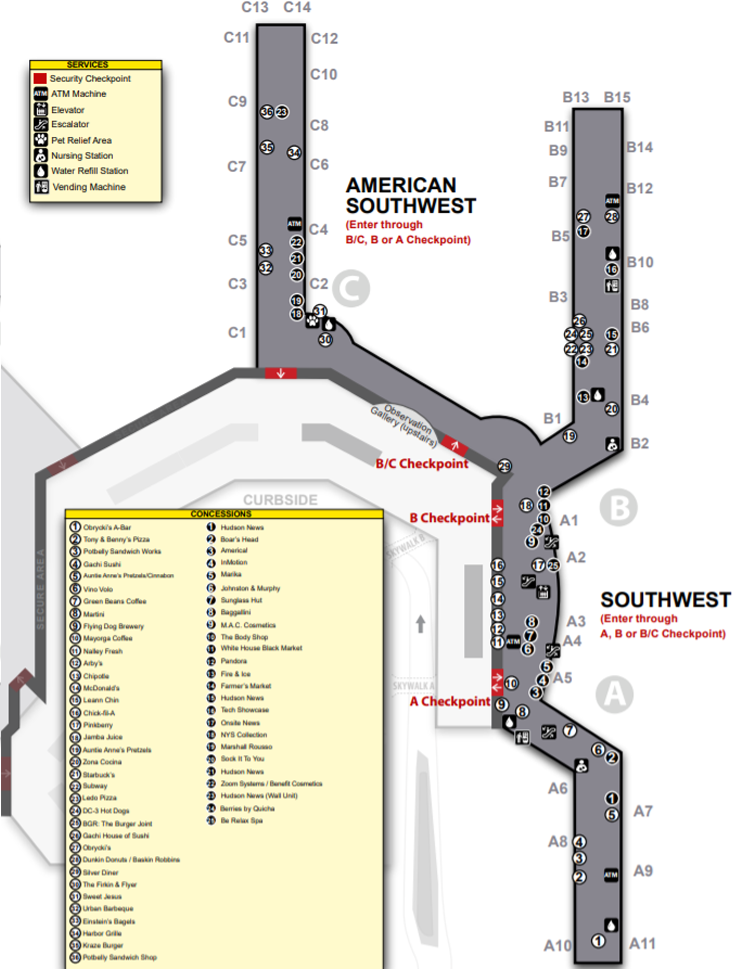 Baltimore-Washington International Airport [BWI] - Terminal Guide