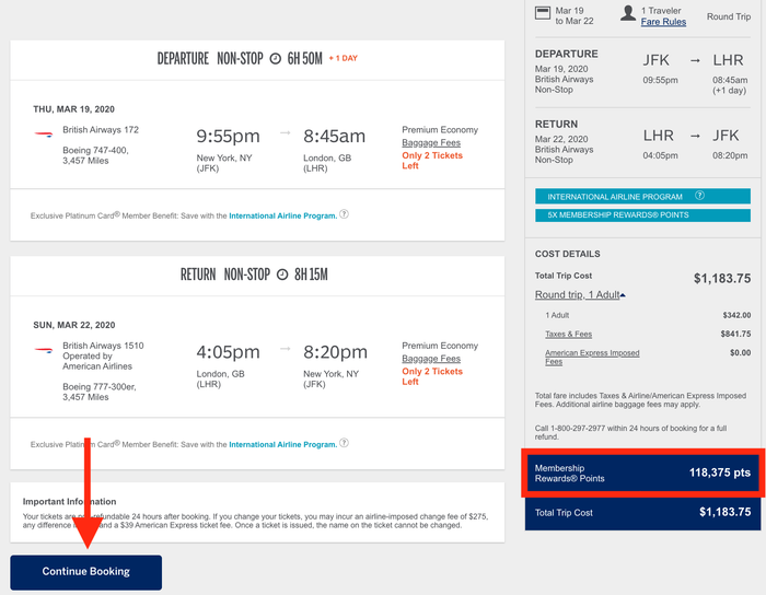 Confirming Your Pricing Confirming Your Pricing amex travel portal