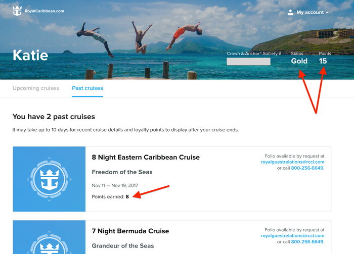 Crown and Anchor Society online account