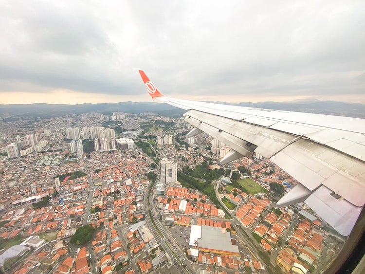 GOL Flight Rio to Sao Paulo Approaching
