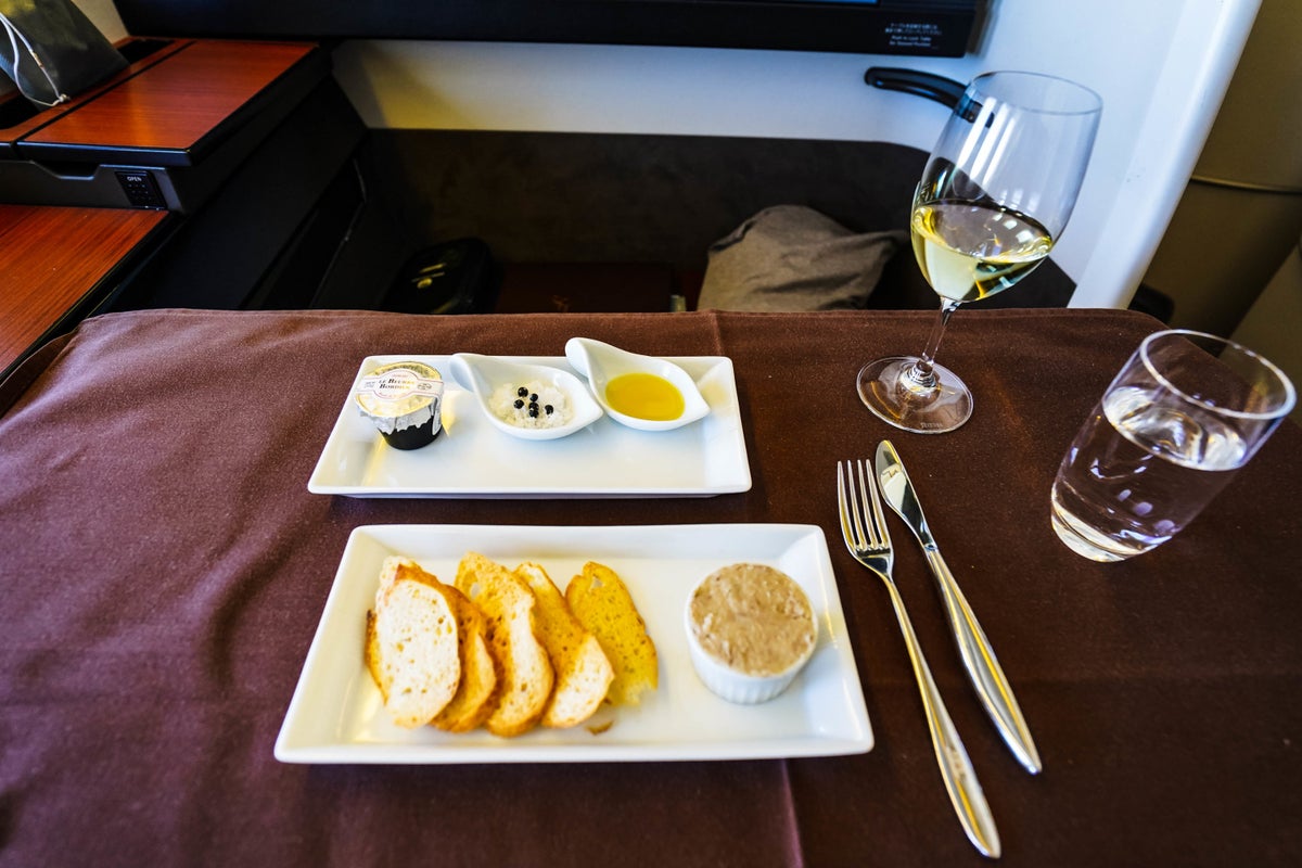 Japan Airlines Boeing 777 300ER First Class Amuse Bouche