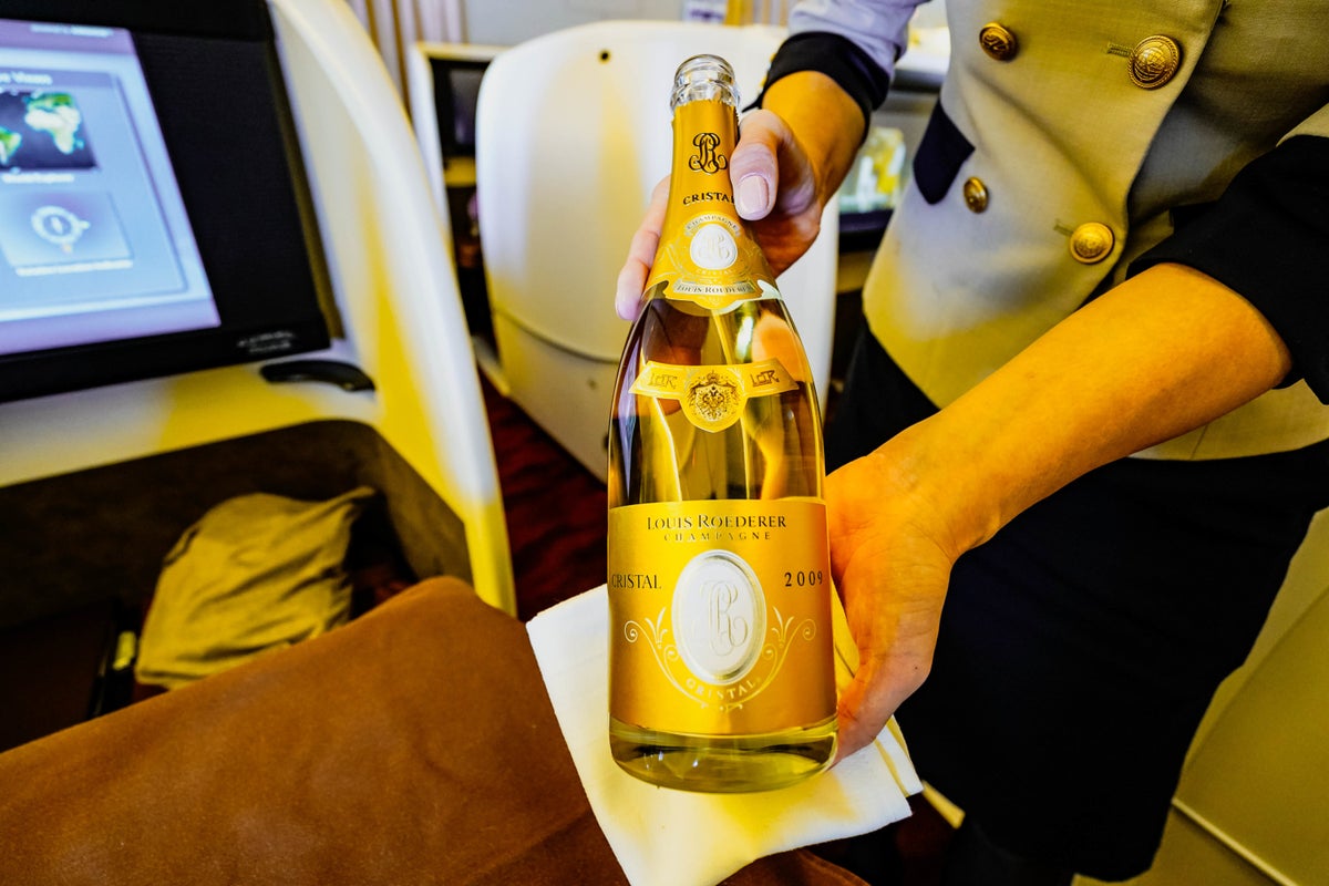 Japan Airlines Boeing 777 300ER First Class Louis Roederer Cristal 2009
