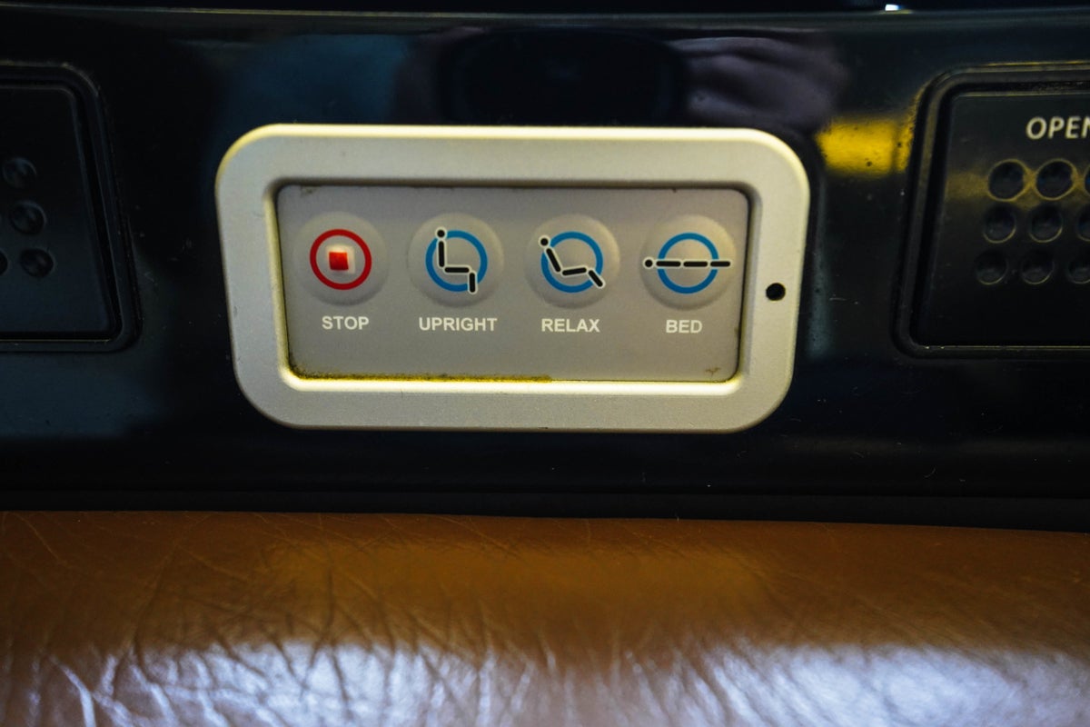 Japan Airlines Boeing 777 300ER First Class Pre set controls