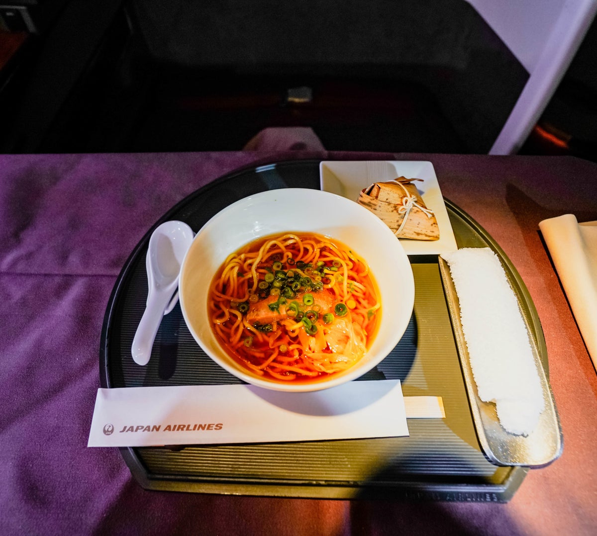 Japan Airlines Boeing 777 300ER First Class Ramen noodles