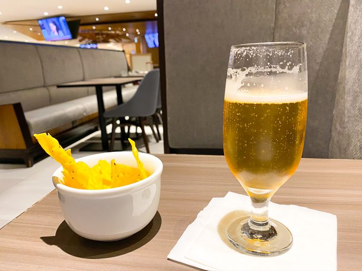 Plaza Premium Lounge Rio Chips and Beer