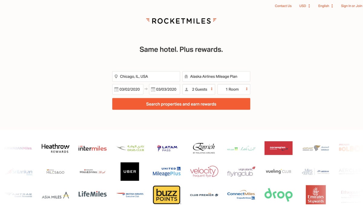 Searching For Hotel Rooms With Rocket Miles