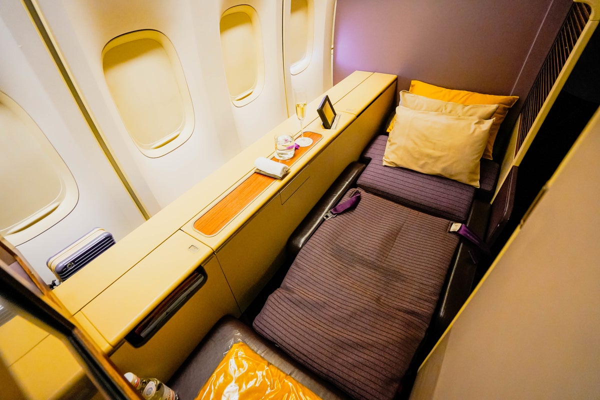 Thai Airways Boeing 747 400 First Class Bed