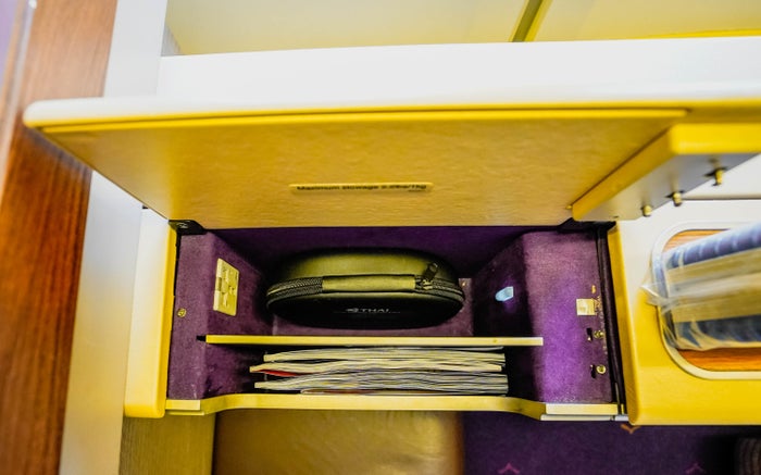 Thai Airways Boeing 747 400 First Class Storage compartment