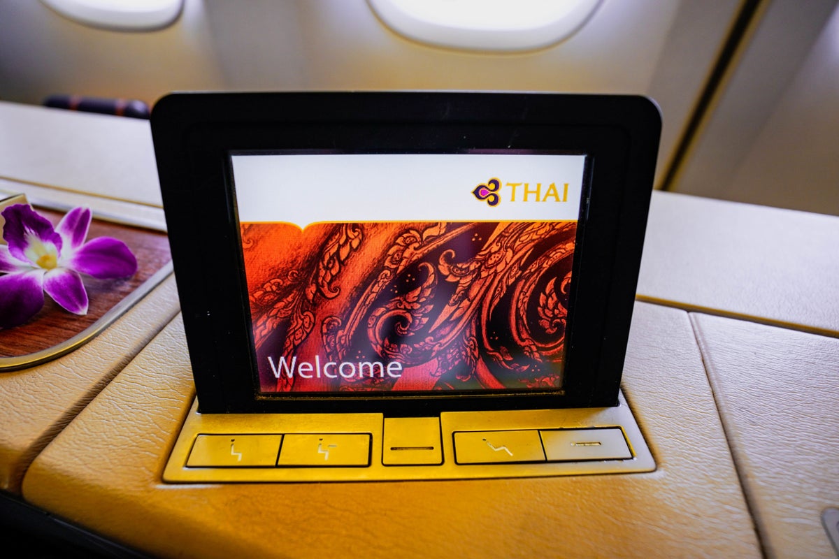 Thai Airways Boeing 747 400 First Class Touchpad