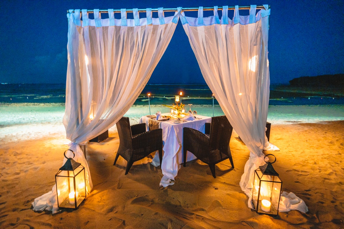 The Laguna Bali Private Dining on the Beach