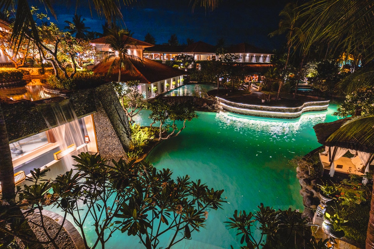 The Laguna Bali Resort at Night