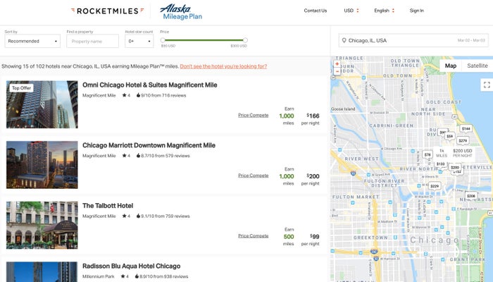 Viewing Hotel Rooms in Rocket Miles