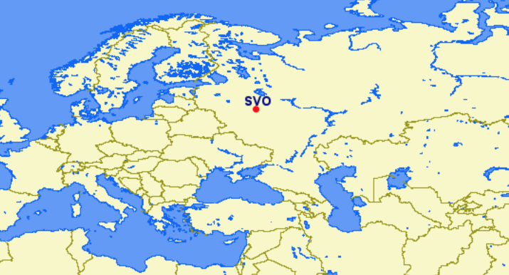 Aeroflot hubs and focus cities