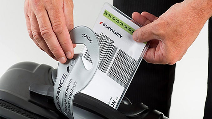 Air France A380 Air France self print bagtag