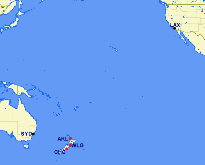 Air New Zealand hubs and focus cities Air New Zealand hubs and focus cities
