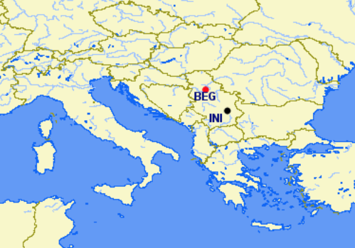 Air Serbia hubs and focus cities